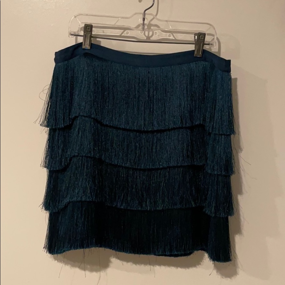Intermix Raine Fringe Mini Skirt